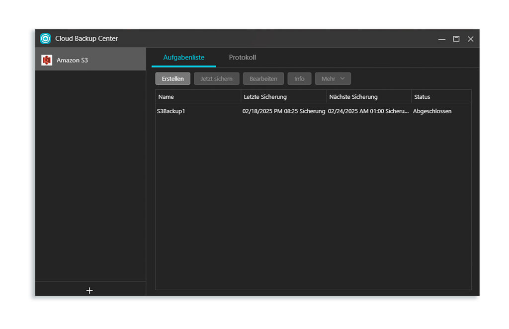 Cloud Backup Center Status