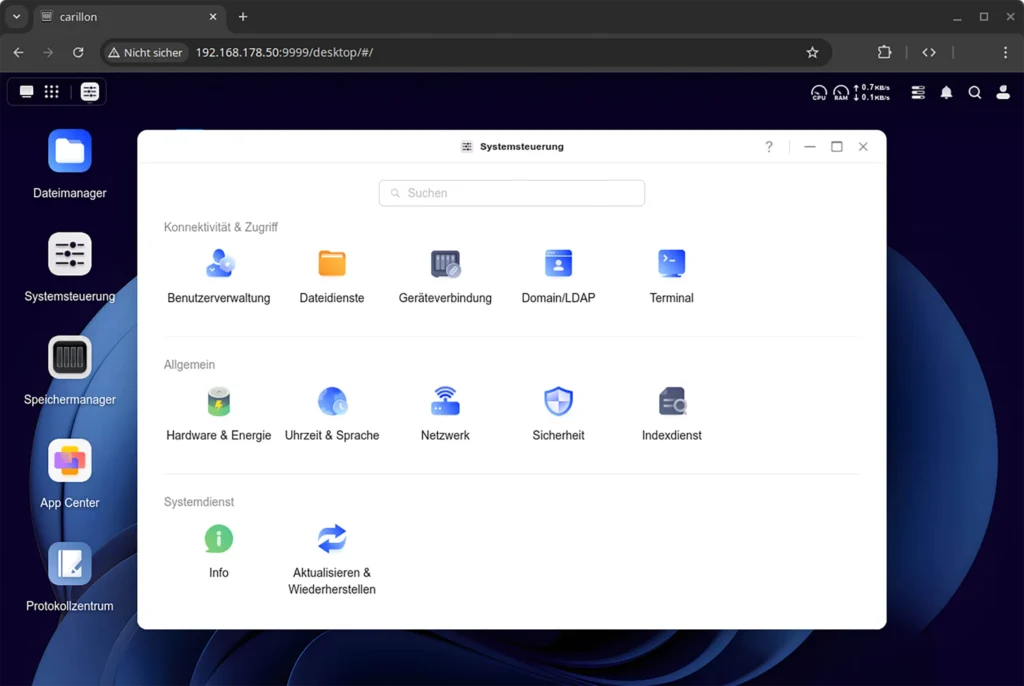 System Control Panel