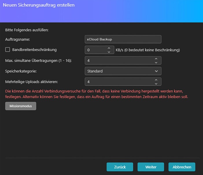 Weitere Optionen